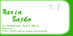 maria bajko business card
