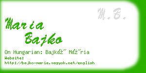 maria bajko business card